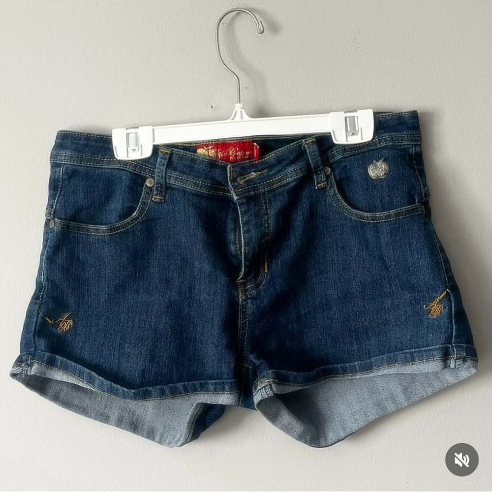 Apple Bottoms Blue Jean Shorts with Embellished Pockets - Picture 2 of 5